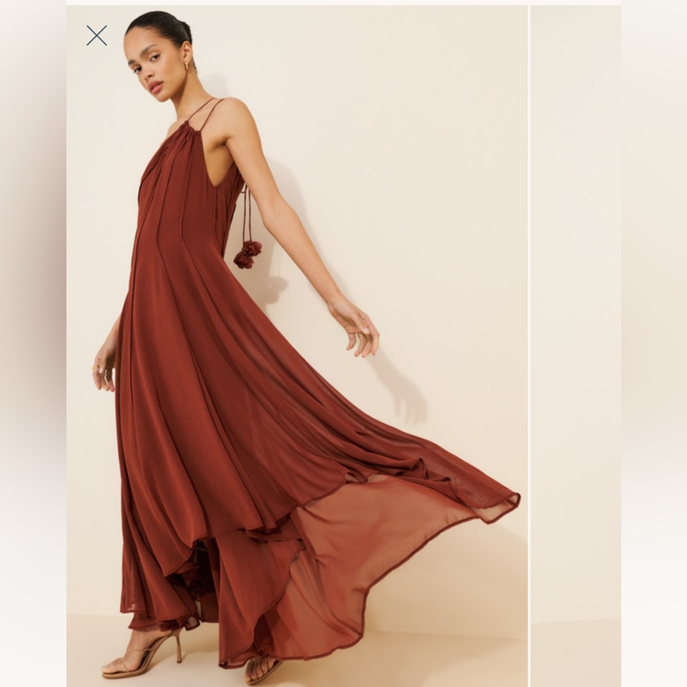 Exquise Rust Maxi Bridesmaid Dress